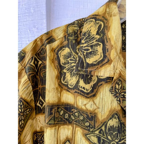 Vintage 1970s Mens Hawaiian button Shirt Aloha Republic Size Large - Picture 10 of 15
